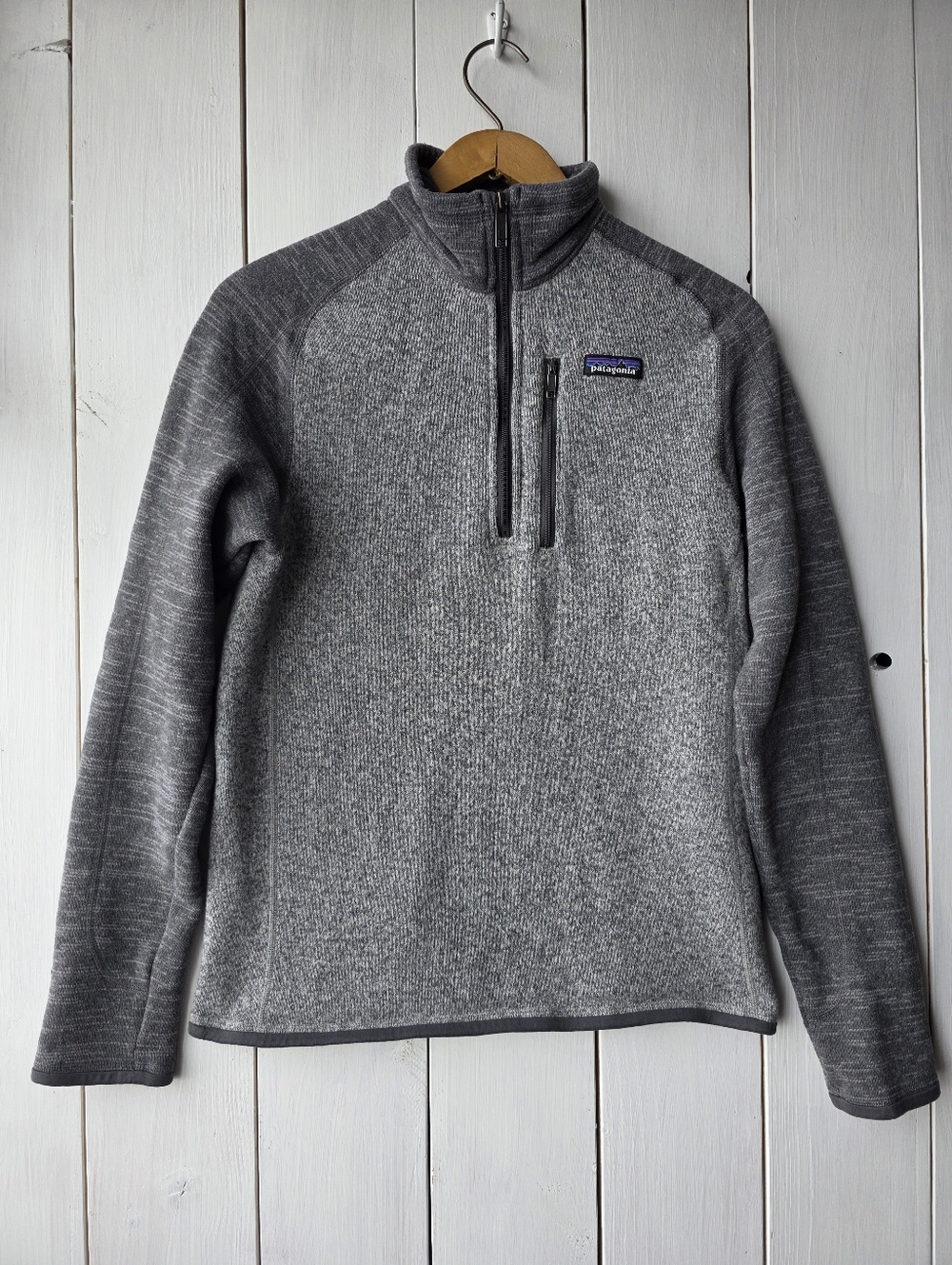 Patagonia Better Sweater 1/4 Zip Fleece Pullover Nickel Forge Grey Mens Small